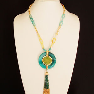 Two-tone Tassel Necklace